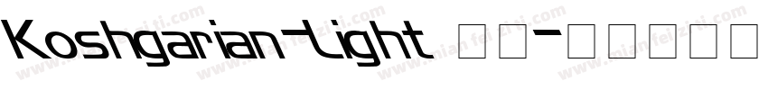 Koshgarian-Light 收藏字体转换